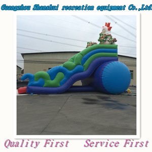 Toboggan aquatique <span class=keywords><strong>gonflable</strong></span> géant Shanshuitoys Dragon <span class=keywords><strong>de</strong></span> 300 m avec <span class=keywords><strong>piscine</strong></span>, pour usage commercial extérieur, garantie 2 ans, en PVC - Product Image 5