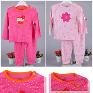 4 unidades manga larga Camiseta de algodón + Pantalones pijamas ropa, ropa del bebé, niños la ropa del bebé - Product Image 2