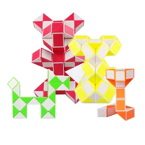 Kualitas Tinggi 24/36/48/60/72 Pcs Plastik Magic Puzzle Ular Kubus Mainan dengan Berbagai warna