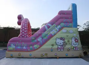 Mới Hello Kitty Trượt Inflatable Trượt Đảng Trượt