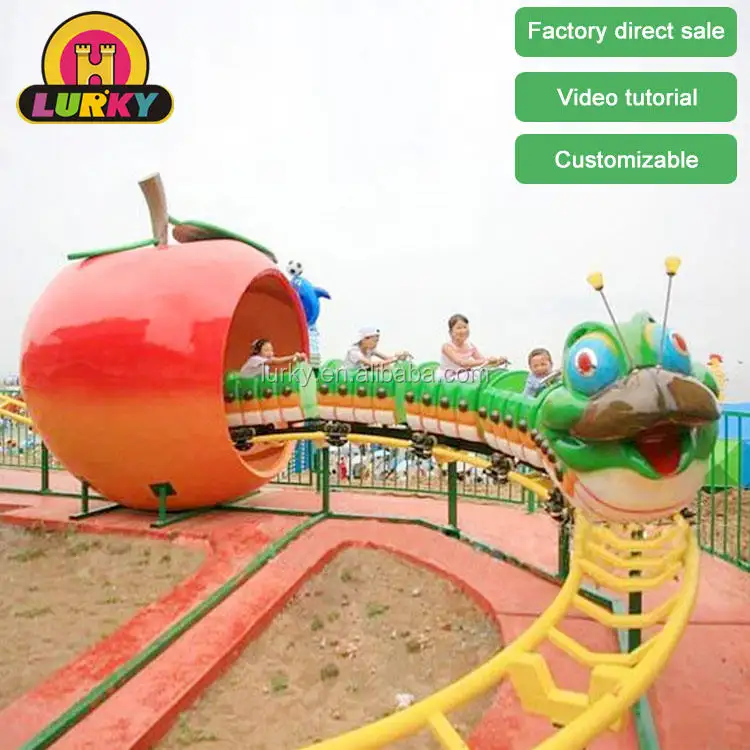 New attraction of mini roller coaster with wacky worm design for selling
