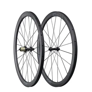 ICAN Aero 40mm Carbon Wheels 700c Clincher Tubeless Ready for Road Bike With R13 hub CN spokes 20 24 holes