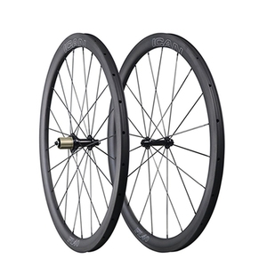 ICAN Aero-ruedas de carbono de 40mm, 700c, Clincher, Tubeless, listo para bicicleta de carretera con cubo R13, radios CN, 20, 24 agujeros