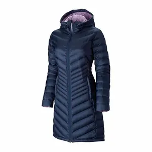 RYH705 Moda larga de poliéster con capucha chaqueta acolchada abrigo chaquetas acolchadas talla grande mujer para mujer