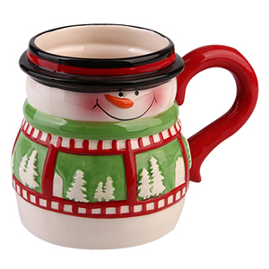 Pichet à lait en céramique Père Noël de Noël avec poignée pour café, lait et eau - Product Image 6