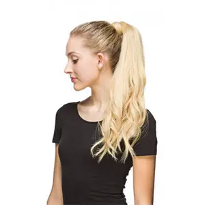 Premier-Extensión de coleta de cabello humano remy brasileño virgen alineada, de 10 a 26 pulgadas - Product Image 1