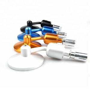 CNC Cafe Racer Xe Máy Bar End Scooter Rear View Gương Với Màu Vàng - Product Image 3