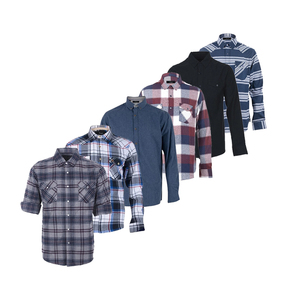 Buena calidad por encargo elegante nueva manga larga impresa camisas de franela para hombre - Product Image 5