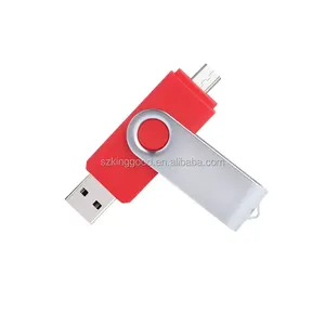 Bulk 2 In 1 Swivel Android OTG USB Memory Stick 4 gb 8 gb 16 gb 32 gb 64 gb usb Flash Drive voor telefoon