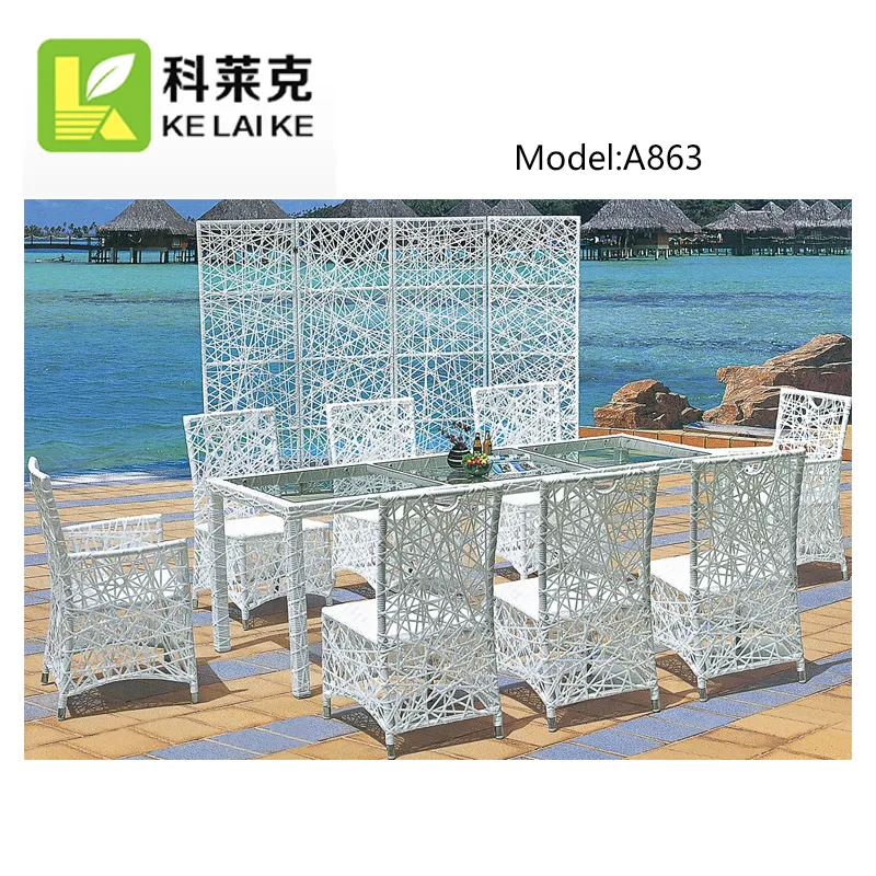 All Weather Leisure Vierkante Rieten Patio Rotan Tuin Outdoor Designer Tafel en Stoelen Set