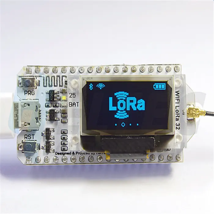 SX1278 Bluetooths WIFI Lora Kit 32 LoRa ESP32บอร์ดพัฒนาโมดูลพร้อมจอแสดงผล OLED สีน้ำเงินขนาด0.96นิ้ว