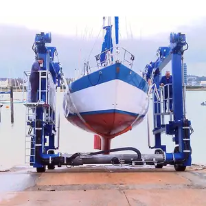 Heavy Duty 300 ตัน 600 ตัน 1000 ตัน Marine Travel Lift สำหรับเรือยอชท์เรือ