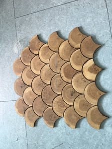 Tuiles <span class=keywords><strong>de</strong></span> mosaïque en bois naturel <span class=keywords><strong>de</strong></span> style <span class=keywords><strong>parquet</strong></span> en forme d'éventail pour la décoration des sols et des murs en gros - Product Image 2
