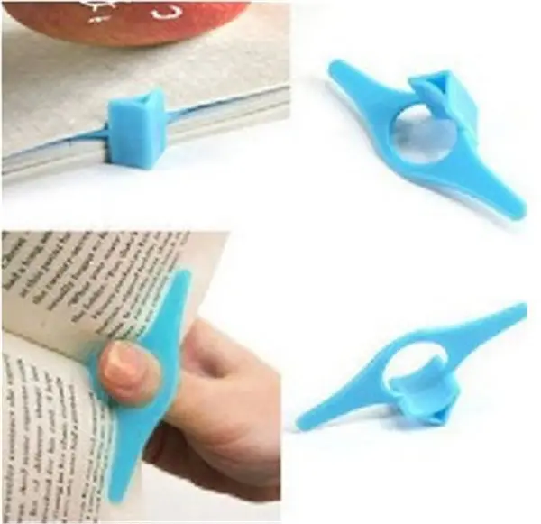 Marcador de dedo multifuncional, moda, polegar, plástico, conveniente, para leitura, livro, porta página, marcador de dedo