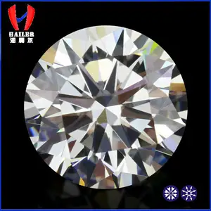 diamante de corte redondo blanco de circonio cúbico de piedras preciosas