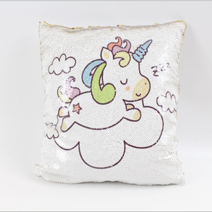 LK bambini personalizzati adoravano graziosa fodera per cuscino <span class=keywords><strong>unicorno</strong></span> con paillettes - Product Image 1