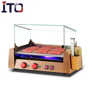 Electric Hot Dog Grill Machine Commercial High Quality Hot Sale Stainless Steel Spare Parts New Product 2020 Provided Golden PLC