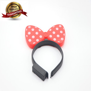 파티 Bowknot 머리띠 글로우 LED 깜박이 조명 활 미니 깜박이 빛 헤어 밴드 걸쇠 - Product Image 1
