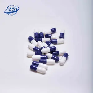 Cápsulas de pílulas brancas e azuis, para atacado
