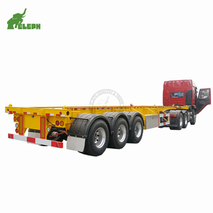 20 Pés 40 Pés Estendidos Container <span class=keywords><strong>Chassis</strong></span> Venda 3 Eixos Container Reboque Esqueleto Caminhão Semi Reboque - Product Image 6
