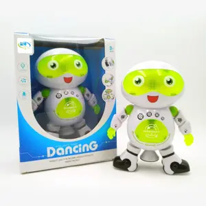 New arrivals Hot Sale Promo 360 degree Rotates with Light dancing,music intelligent smart kids robot toys