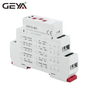 GEYA GRT8-M 10 Functions 24 Volt DC Timer Relay Dual Timer Relay Miniature PROTECTIVE Sealed 16A Low Power Mini Time Relay 24v