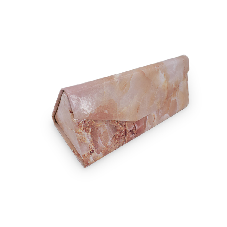 Складной футляр для солнцезащитных очков ручной работы, футляр для очков из искусственной кожи с мраморной текстурой