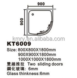 En forma de abanico de Aluminio Marco Deslizante Buen Precio <span class=keywords><strong>Ruedas</strong></span> <span class=keywords><strong>Cabina</strong></span> De <span class=keywords><strong>Ducha</strong></span> De Vapor (KT6009) - Product Image 3