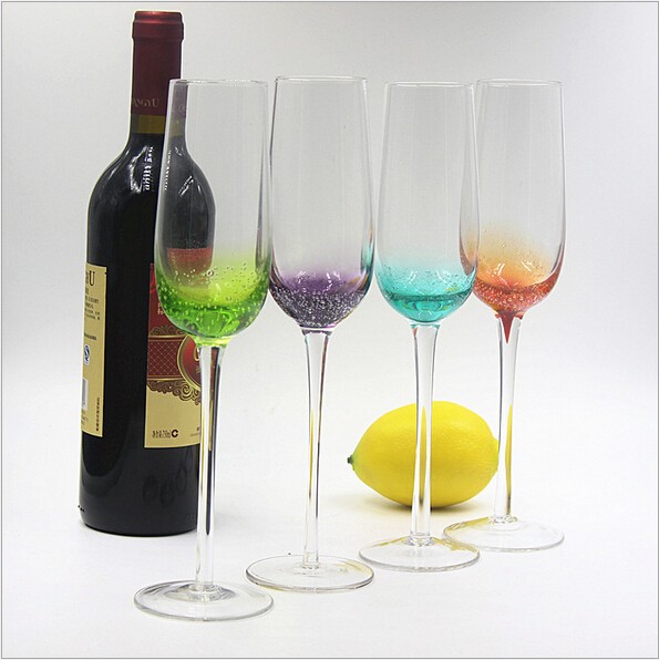 Colorful Fashion Champagne Glass Goblet With Stem Wine Glass Champagne Flutes