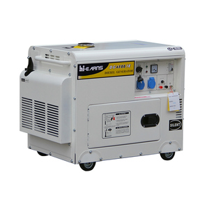 ディーゼル発電機を使用して5個10個5KW 220Vポータブルファミリー4インチホイール付き