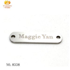 Heißer verkauf 2-loch-oder 4-loch rechteck metall logo tags - Product Image 6