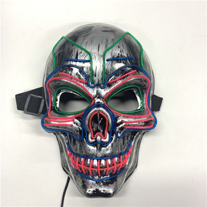 Máscara <span class=keywords><strong>de</strong></span> esqueleto LED Halloween Horrible Scary Light-up Cosplay Party Masks Máscara <span class=keywords><strong>de</strong></span> brillo luminoso - Product Image 1