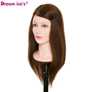 Dream Ice 100% vrais cheveux humains afro-américains droits pour la formation <span class=keywords><strong>de</strong></span> coiffeur <span class=keywords><strong>Salon</strong></span> <span class=keywords><strong>de</strong></span> pratique Mannequin poupée factice épaule - Product Image 4