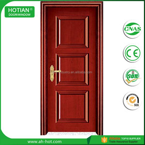 Porta <span class=keywords><strong>in</strong></span> Mogano Professionale a 3 Pannelli Economica Porte Interne <span class=keywords><strong>in</strong></span> Legno Massello di Produzione Cinese - Product Image 4