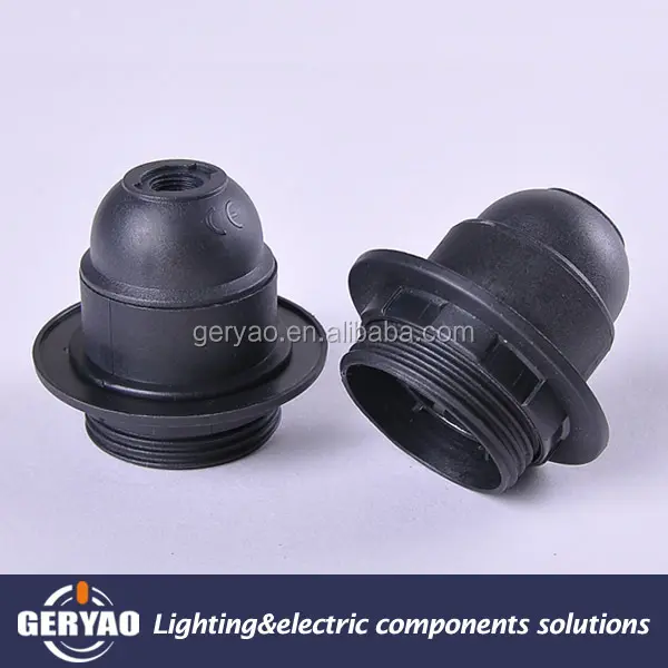 Lighting Accessories Manufacturer Plastic E27 pendent electric light lampholder with shade ring