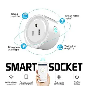 Tuya Smart Home Wifi Schakelaar Plug Met UK/US/EU Standaard, Mini Wifi Smart Muur Plug