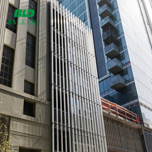 กลางแจ้ง extrusion sun shade louver แนวตั้ง airfoil อลูมิเนียม sunbreaker - Product Image 6