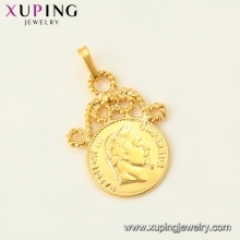 Pendentif pour pièce de monnaie empire 24K, tête en or, nouveauté 31829 - Product Image 4