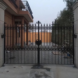 Puerta corredera de Metal de hierro forjado, para jardín, patio, patio trasero - Product Image 2