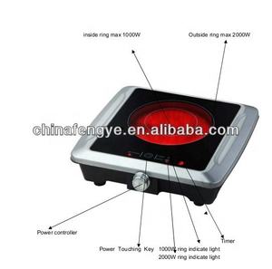 Placa de Cocción Vitrocerámica Eléctrica Portátil con Control por Aplicación, 2000W, Encendido Electrónico, Un Solo Quemador - Product Image 4