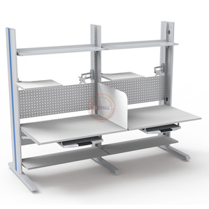 Banco da Lavoro Elettrico Modulare Regolabile per Tecnici Dentali, in Metallo, Antistatico, con Ruote - Product Image 6