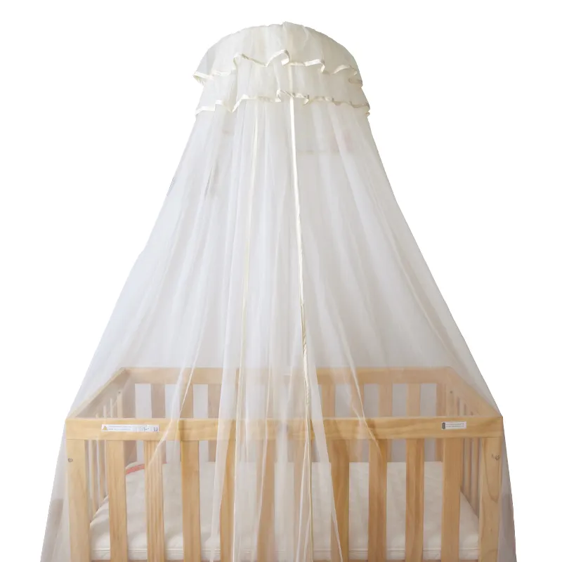 Высококачественная 100% нейлоновая детская кроватка HOUSBAY, круглая навес, москитная сетка и детское постельное белье, Москитная занавеска, простая в установке