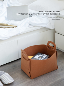 <span class=keywords><strong>Cestino</strong></span> pieghevole <span class=keywords><strong>in</strong></span> <span class=keywords><strong>feltro</strong></span> per camera da letto/ufficio forma rettangolare per giocattoli/decorazioni per lavanderia - Product Image 3