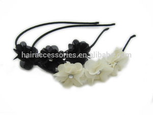 hermosas flores de raso banda de pelo - Product Image 1