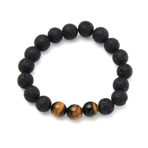 Pulsera de piedras volcánicas naturales de 9 mm - Product Image 5