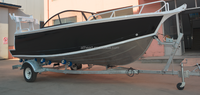Bateau de pêche en aluminium, eau de secours de 5m, V profond, 16ft, pour 6 personnes