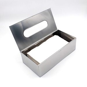 Caja de Pañuelos Rectangular de Acero Inoxidable 304 para Montar en la Pared, Dispensador de Servilletas SUS304, Portapañuelos Cúbico - Product Image 4