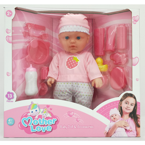 Muñeca de Juguete de 16 Pulgadas <span class=keywords><strong>con</strong></span> Cuerpo Suave, <span class=keywords><strong>con</strong></span> Set de Comer, Beber y Jugar para Niños - Product Image 2
