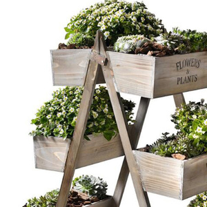 Gran jardín de madera planta de almacenamiento de acrílico de rack de flor con 6 de caja - Product Image 3