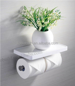G080001 pas <span class=keywords><strong>cher</strong></span> prix double rouleau toilet paper holder avec mobile téléphone étagère de rangement - Product Image 2